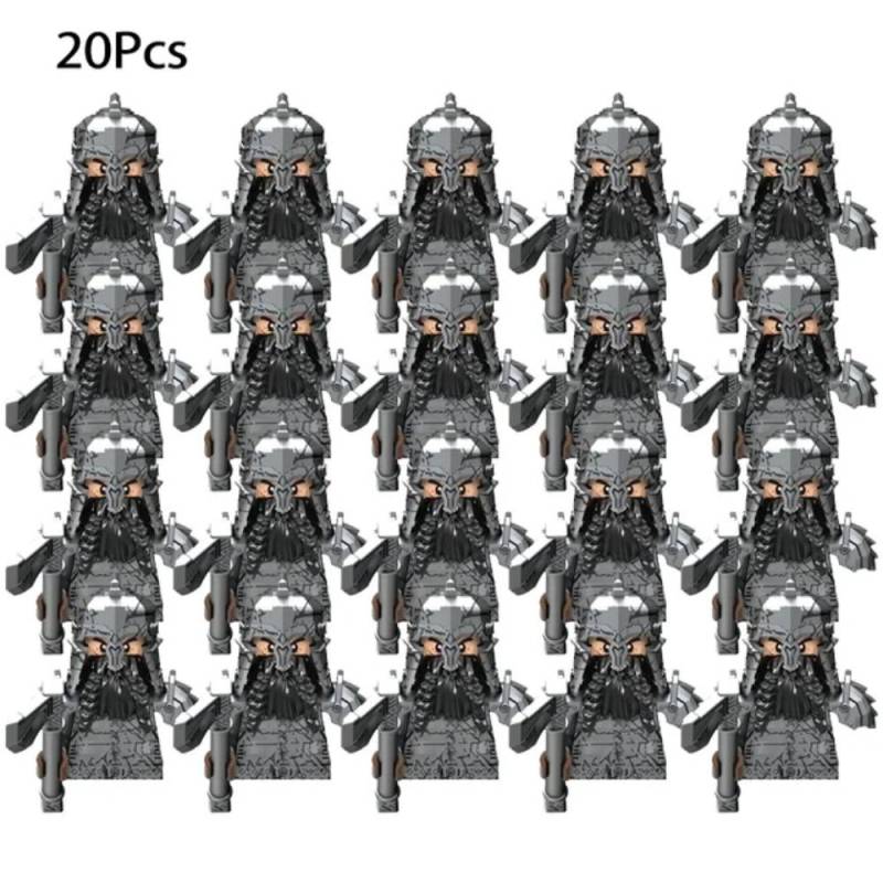 12CM 20 Stück Mittelalterliche Militär Herr der Elfengarde Armee Orks Zwerge Krieger Die Ringe Kinder Mini Zusammengebaut Baustein Figuren von Joom DACH
