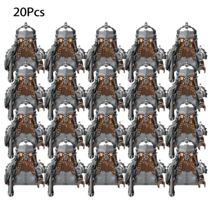 12CM 20 Stück Mittelalterliche Militär Herr der Elfengarde Armee Orks Zwerge Krieger Die Ringe Kinder Mini Zusammengebaut Baustein Figuren von Joom DACH