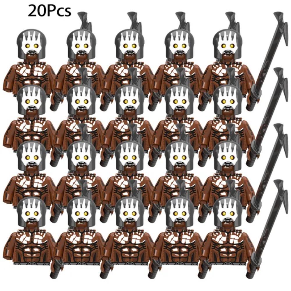 12CM 20 Stück Mittelalterliche Militär Herr der Elfengarde Armee Orks Zwerge Krieger Die Ringe Kinder Mini Zusammengebaut Baustein Figuren von Joom DACH