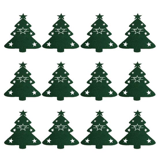 12Pcs Weihnachten Geschirr Halter Besteck Tasche Weihnachten Baum Besteck Taschen Abendessen Messer Gabel grün von Joom DACH