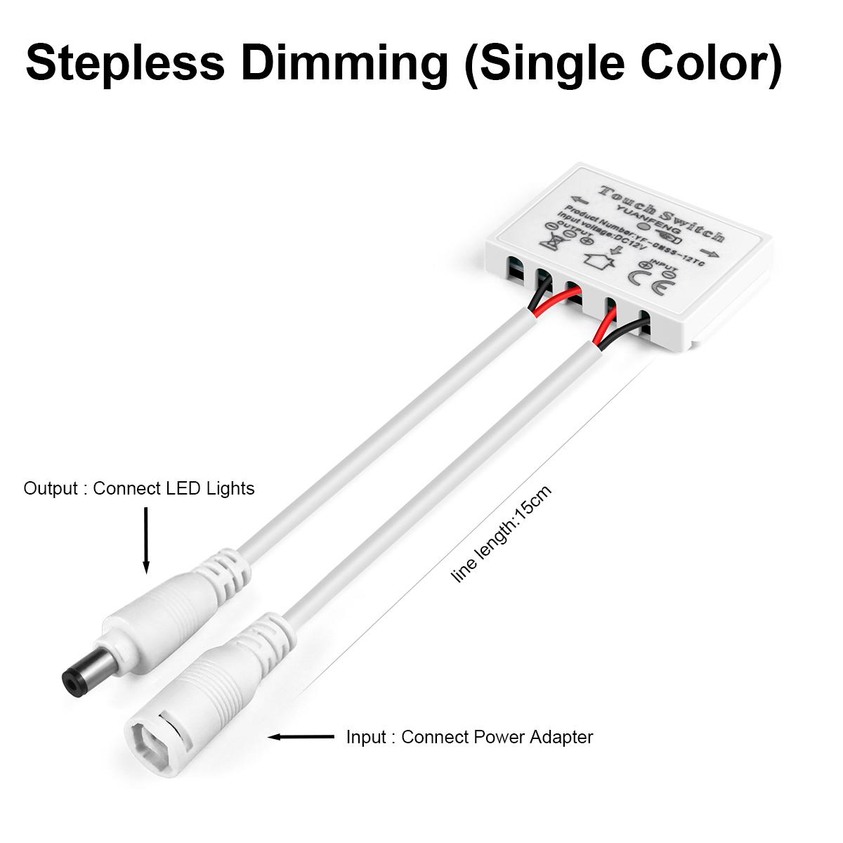 12V 5A Badezimmerspiegel LED Dimmer Schalter Kapazitive CCT Einstellbare Touch Sensor Schalter Für Spiegel Licht Hintergrundbeleuchtung Dekoration von Joom DACH