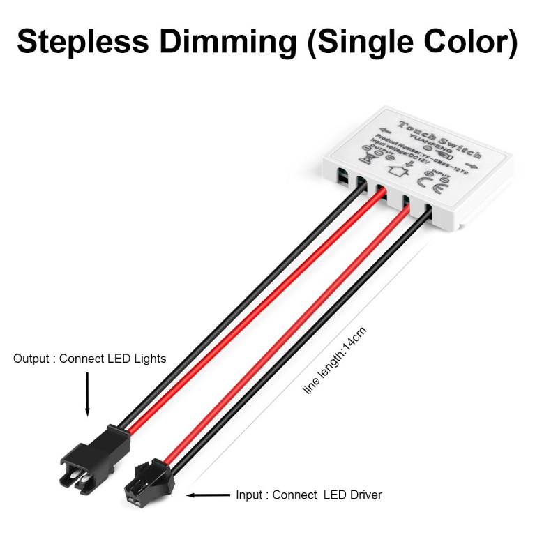 12V 5A Badezimmerspiegel LED Dimmer Schalter Kapazitive CCT Einstellbare Touch Sensor Schalter Für Spiegel Licht Hintergrundbeleuchtung Dekoration von Joom DACH