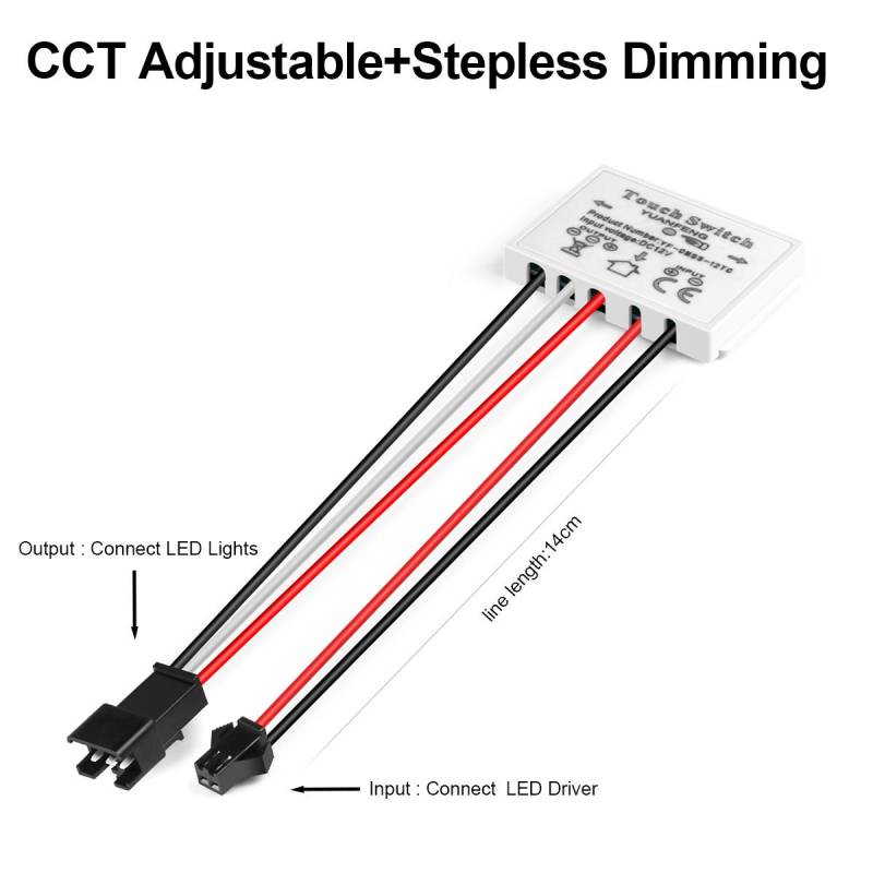 12V 5A Badezimmerspiegel LED Dimmer Schalter Kapazitive CCT Einstellbare Touch Sensor Schalter Für Spiegel Licht Hintergrundbeleuchtung Dekoration von Joom DACH