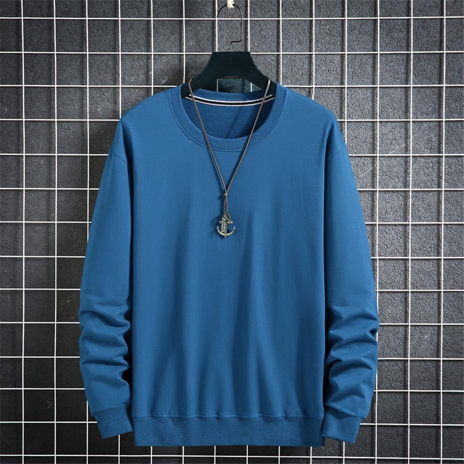 12XL 10XL9XL Herren Langarm-Sweatshirt Trend Herren Übergröße Lockerer Pullover Übergroße Herren Hoodies Rot Herrenbekleidung 9XL blau von Joom DACH