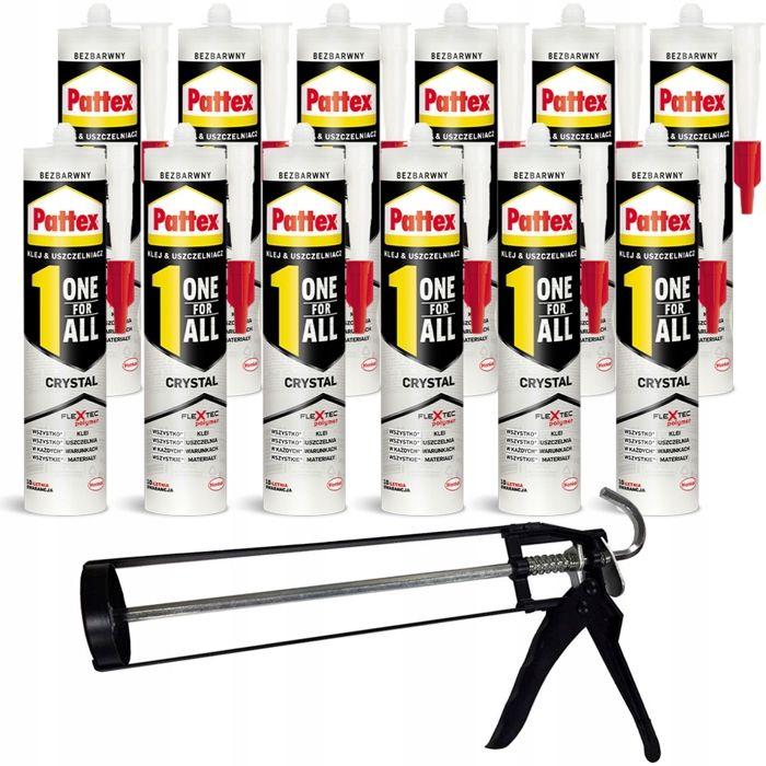12x Pattex One4All Crystal 290g colle d'assemblage + pince à colle squelette von Joom DACH