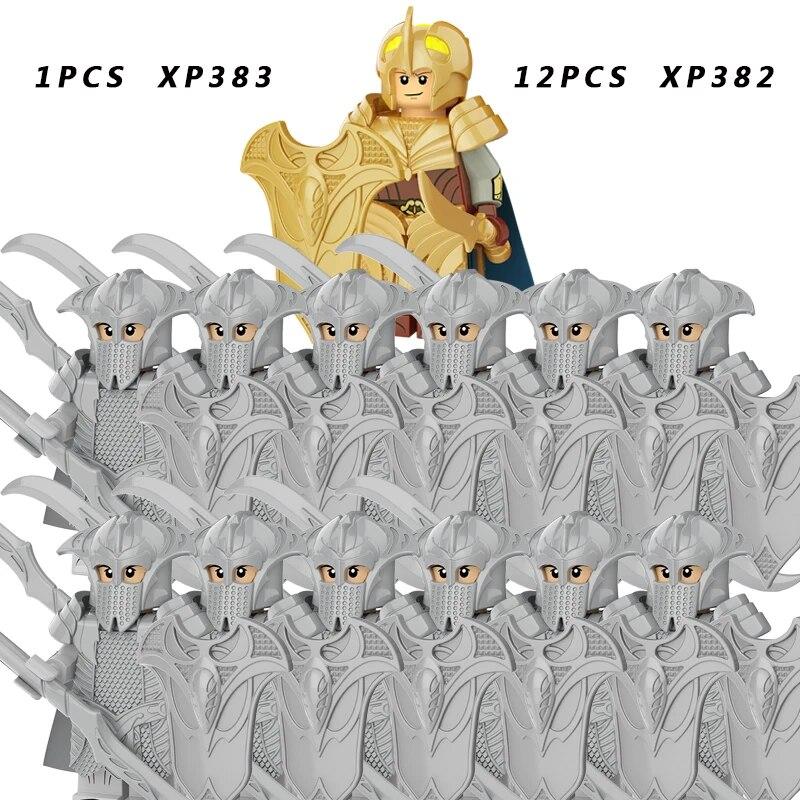 13 TEILE/SATZ Mittelalterlichen Ritter Gruppe Militärischen Soldaten Figur Baustein Lernspielzeug Für Kinder KT1073 von Joom DACH