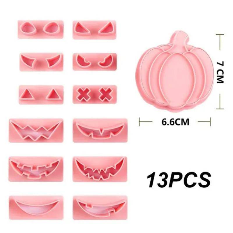 13 teile/satz Halloween Ausstechformen DIY Kürbis Gesicht Keks Fondant Embosser Stempel Kuchen Dekorieren Lieferungen Backen Werkzeug von Joom DACH