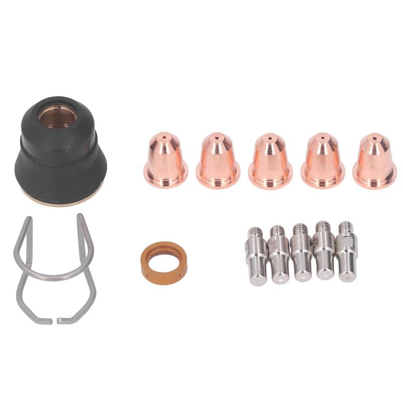 13Pcs Plasma Cutter Fackel Zubehör Kit Verbrauchs Teile Elektroden Düse Tipps Spacer Guide Gas von Joom DACH