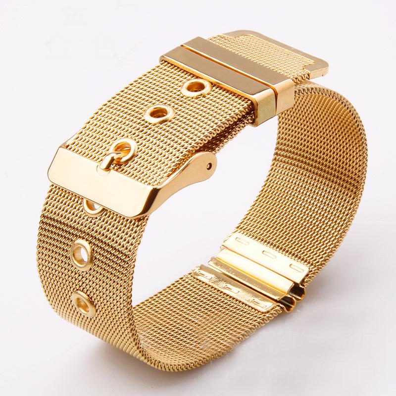 14/16/18/20/22/24 mm verstellbares Uhrenarmband aus Edelstahl, langlebig 24mm gold von Joom DACH