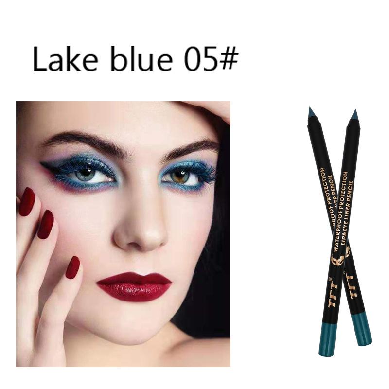 15 Farben Eyeliner Bleistift Buntes Pigment Wasserdicht Blau Schwarz Weiß Farbe Gel Eyeliner Make-Up Stift Auge Schönheit Kosmetik 05 von Joom DACH
