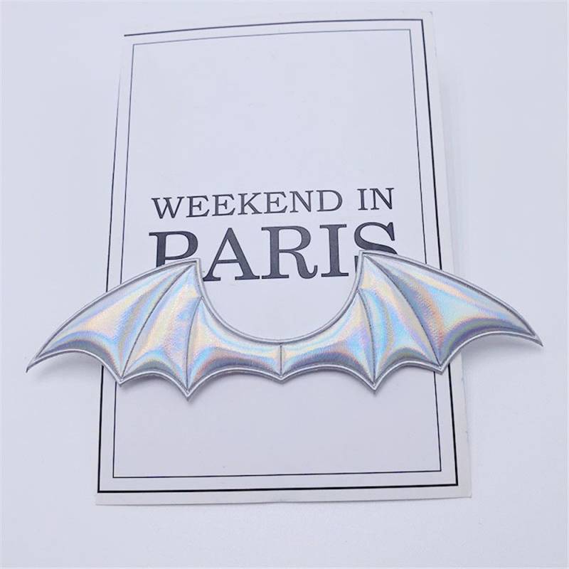 15 Stück Vampir Halloween Kostüm DIY Schmuck Patch Gepolstertes Leder Dämon Fledermausflügel silver-15pcs von Joom DACH