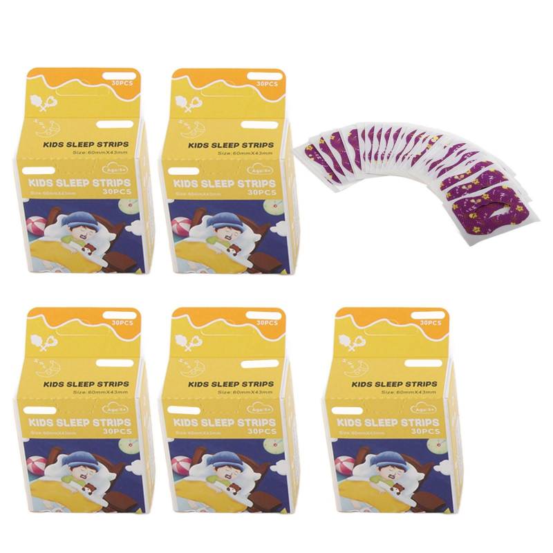 150 Stück Kinder Schlafstreifen Atmungsaktiv Lindern Nasenverstopfung Kinder Schlaf-Patch zur Reduzierung von Joom DACH