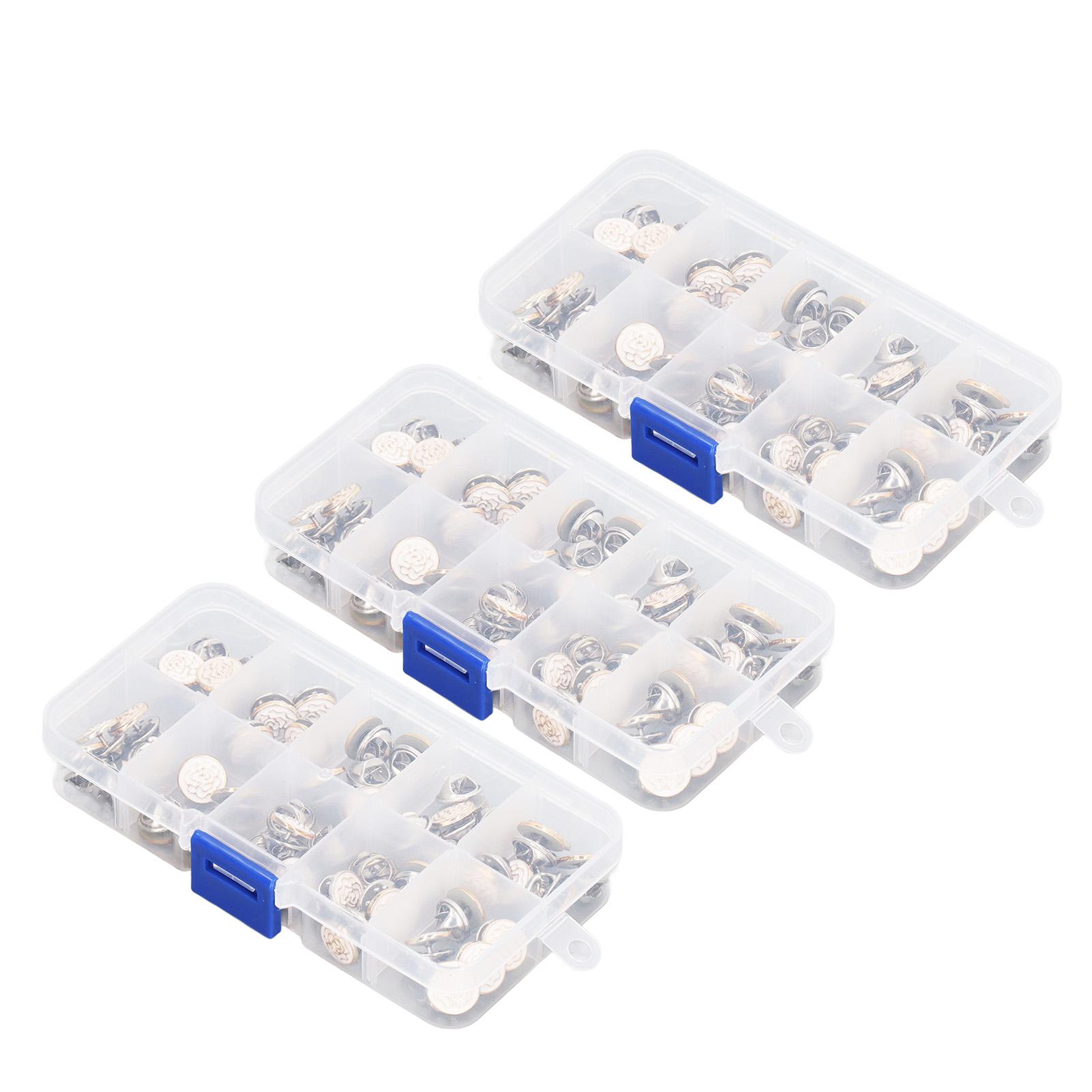 150 Stück Nähfreie Knöpfe Eleganter Rosenstil Langlebiges Plastik Metall Abnehmbare Überdeckknöpfe für von Joom DACH