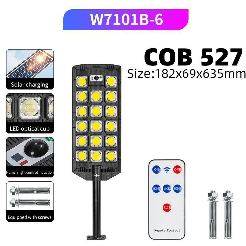 15000LM Solar-Straßenlaterne, Bewegungsmelder, LED-Solar-Flutlicht, lichtempfindliches, wasserdichtes LED-Innenhof-Sicherheitslicht für den Außenbereich, Wandleuchte mit menschlicher Wahrnehmung W7101B-6 von Joom DACH