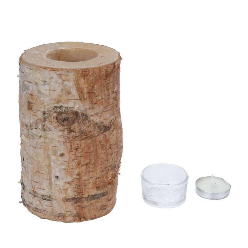 15CM Holz Kerzenhalter Dekorativer Aromatherapie Kerzenhalter Stumpf Kerzenhalter für Garten Zuhause von Joom DACH