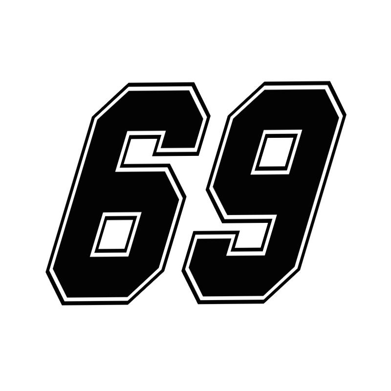 15x10cm 3D Nummer 69 Vinyl Lustige Aufkleber auf Motorrad Auto Styling Kunst Auto Aufkleber Aufkleber Fenster Dekoration Aufkleber Reflektierende 2pcs von Joom DACH
