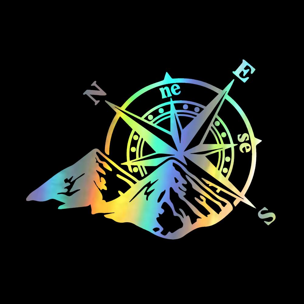 16,6x12,7 cm Berg Kompass Auto Aufkleber Lustige Vinyl Auto Styling Aufkleber Für Auto Fenster Motorrad tiefseeblau von Joom DACH