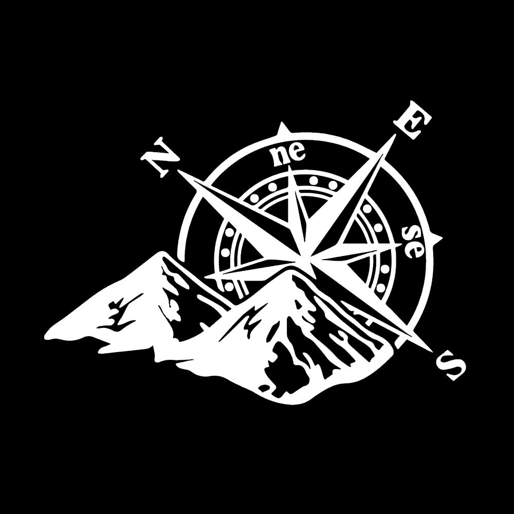 16,6x12,7 cm Berg Kompass Auto Aufkleber Lustige Vinyl Auto Styling Aufkleber Für Auto Fenster Motorrad weiß von Joom DACH