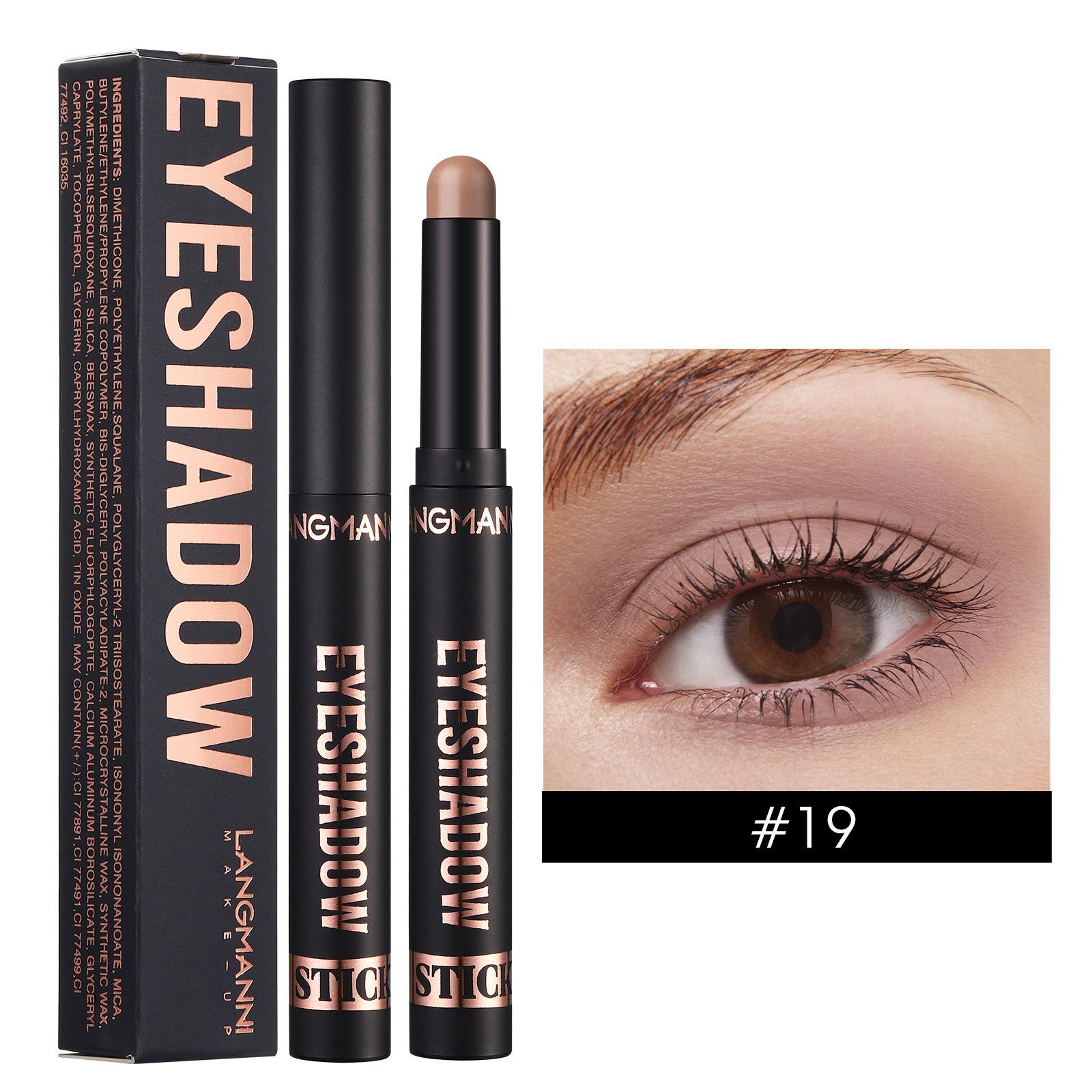 16 Farben Perlglanz Lidschattenstift Perlglitzer Mattes Finish Lidschatten Hochpigmentiert Lang Anhaltend Wasserdicht Lidschattenstift 19 von Joom DACH