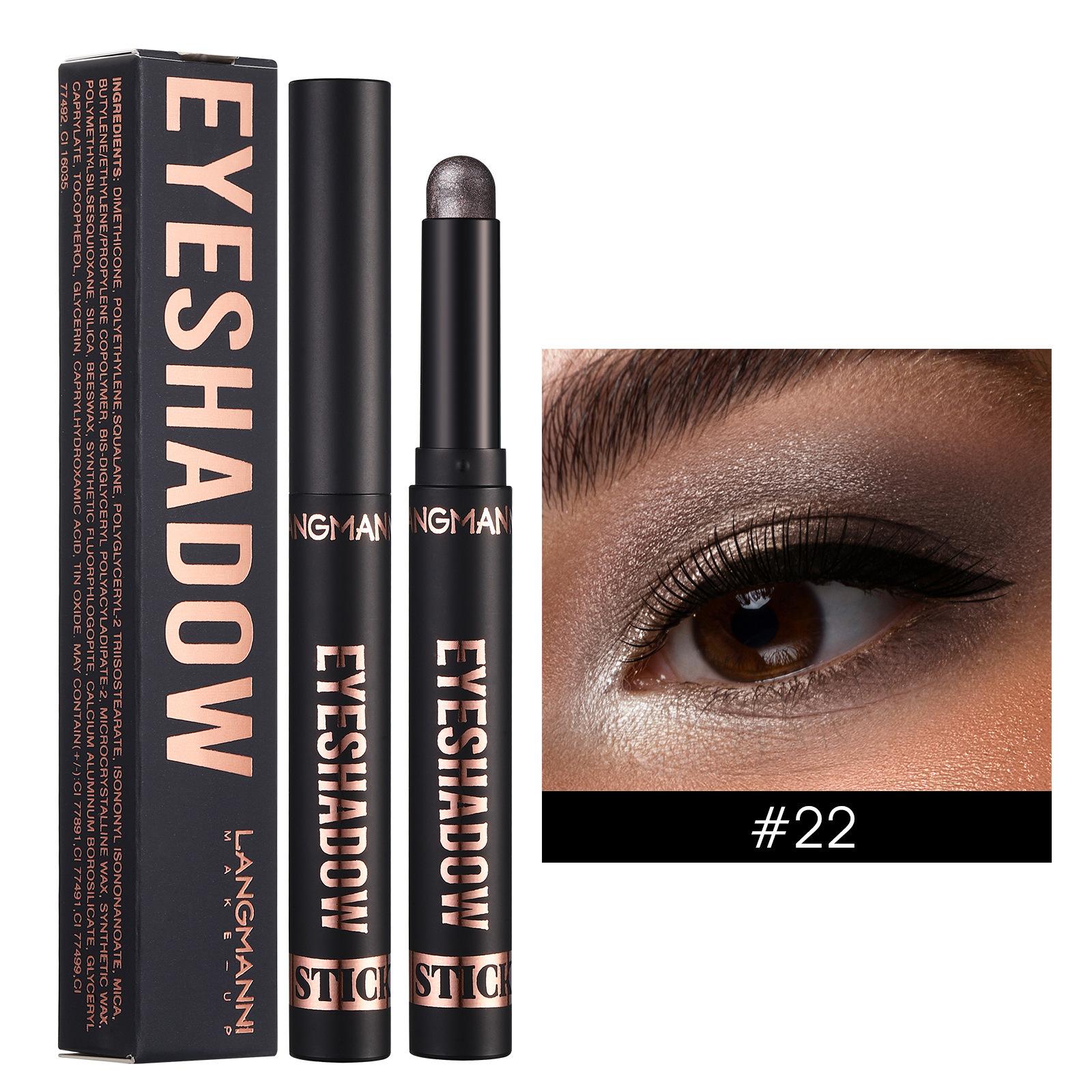 16 Farben Perlglanz Lidschattenstift Perlglitzer Mattes Finish Lidschatten Hochpigmentiert Lang Anhaltend Wasserdicht Lidschattenstift 22 von Joom DACH