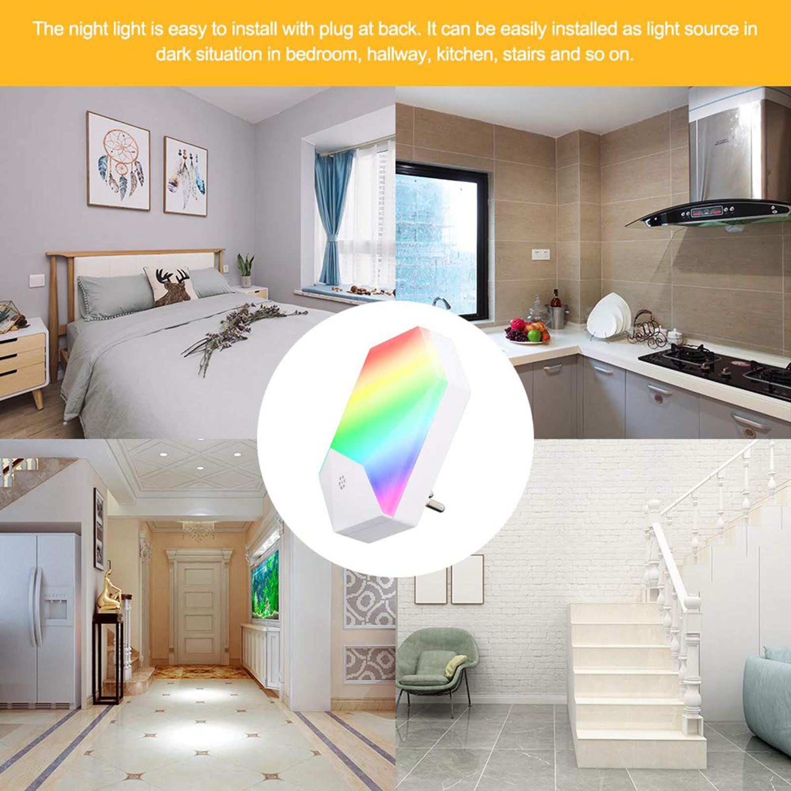 16 Farben wechselnde RGB-LEDs Nachtlampe 2 Stück mit 2 * Controller Helligkeit einstellbar dimmbar 4 UK 2PCS von Joom DACH