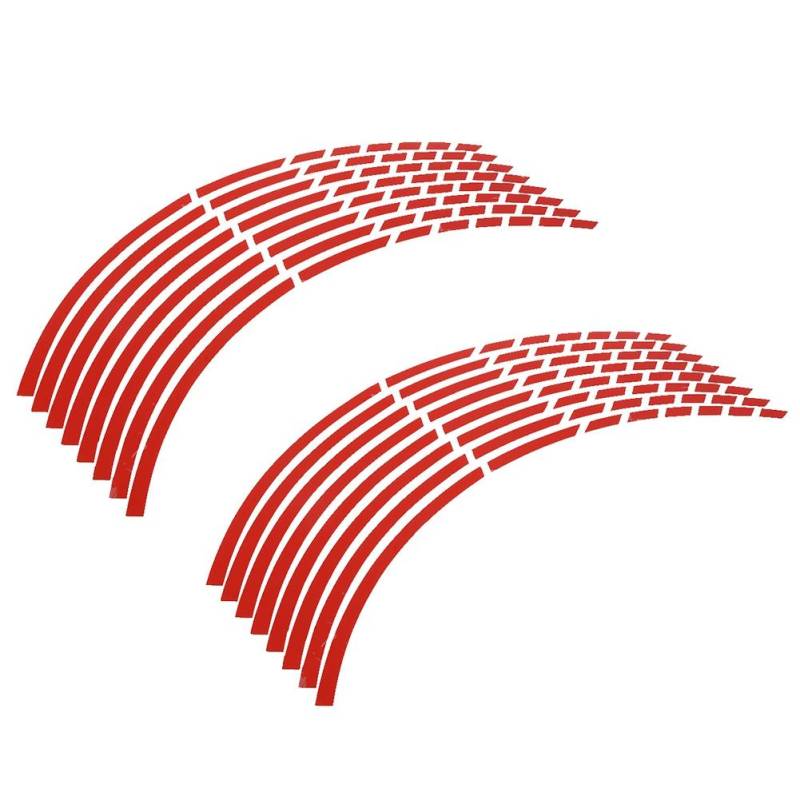 16 Stück Fahrrad Motorrad 16 18 Zoll Reflektierende Radstreifen Aufkleber Dekoration Zubehör(rot) rot von Joom DACH