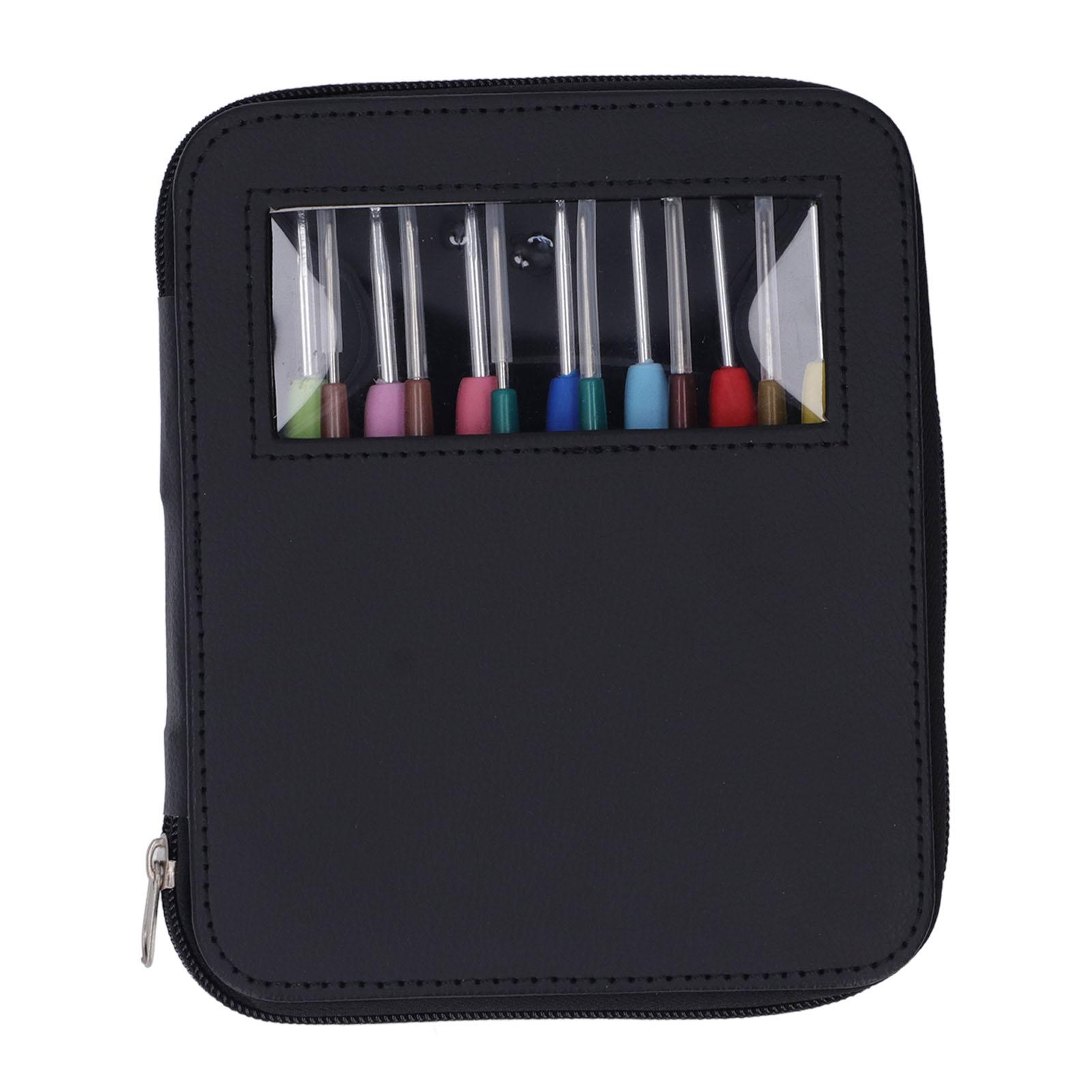 16-teiliges Häkelnadel-Set, tragbar, bequemer Griff aus Kunststoff, dickes und dünnes Häkelnadel-Set von Joom DACH