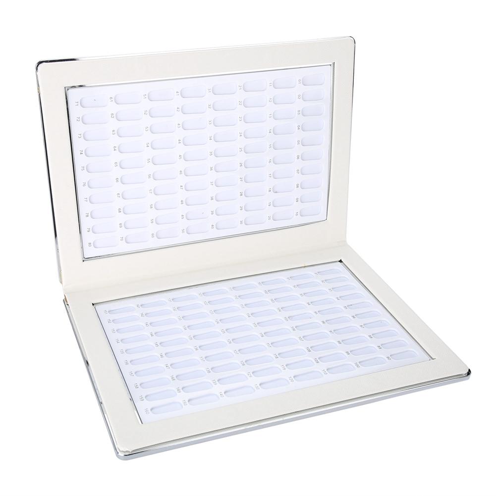 160 Fächer Nagellack Farbkarte Nagellack Display Chart Buch Nail Art Präsentationsregal Gold weiß von Joom DACH