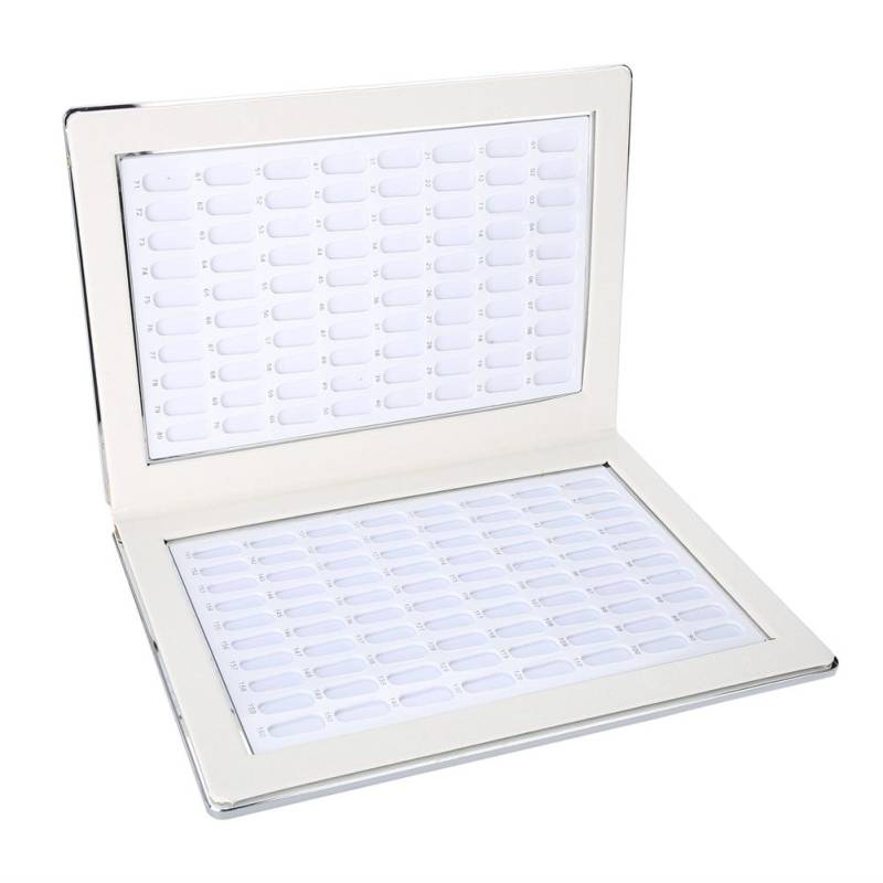 160 Fächer Nagellack Farbkarte Nagellack Display Chart Buch Nail Art Präsentationsregal Gold weiß von Joom DACH
