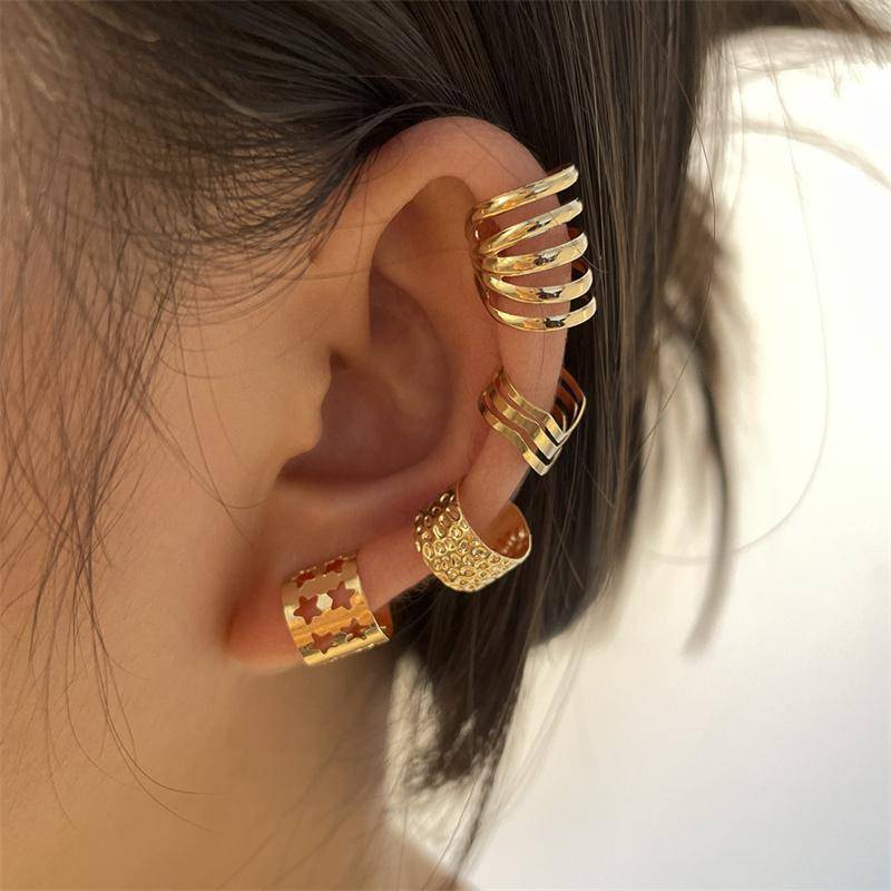 17KM Blätter Clip-Ohrringe für Damen Kreativ Einfach C Schmetterling Ohrklemme Nicht-Piercing Ohrclips Set Trendschmuck von Joom DACH