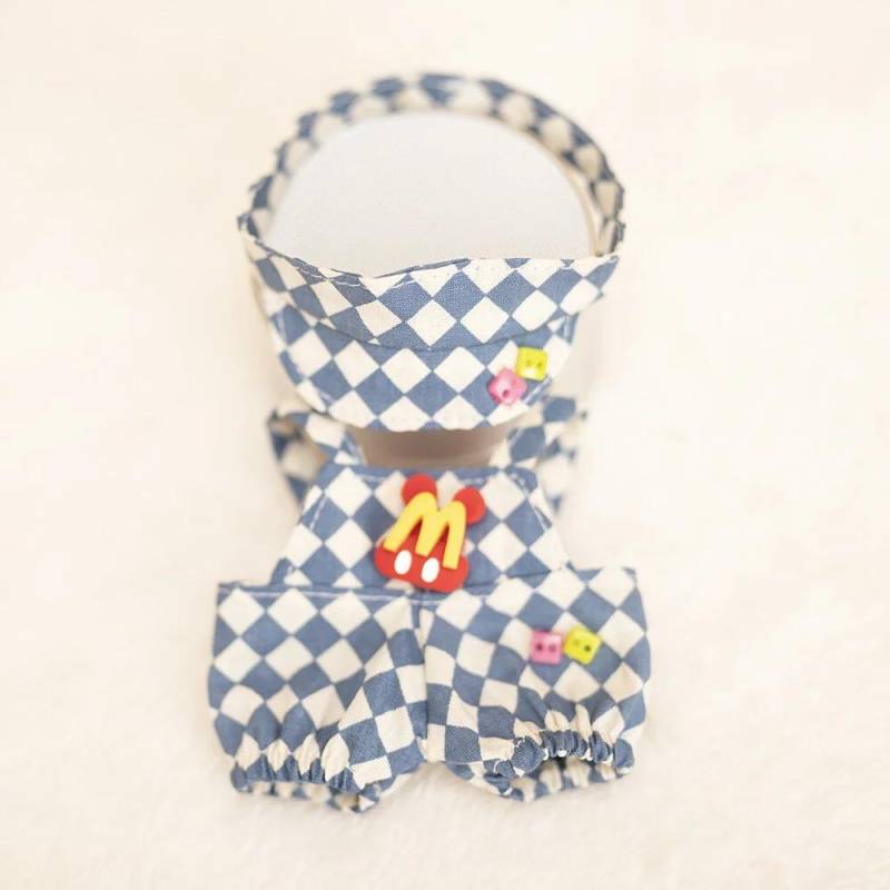 17cm Puppenkleidung Schachbrett Tennis Kleidungsset Baby Anhänger Kleidung Hosenträgerhose Kleidung Ersatz Trend Geschenk fit 17cm Labubu Doll von Joom DACH