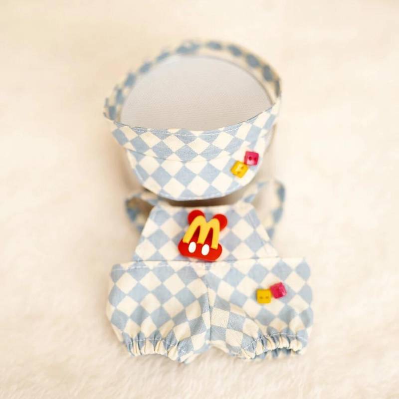 17cm Puppenkleidung Schachbrett Tennis Kleidungsset Baby Anhänger Kleidung Hosenträgerhose Kleidung Ersatz Trend Geschenk fit 17cm Labubu Doll von Joom DACH