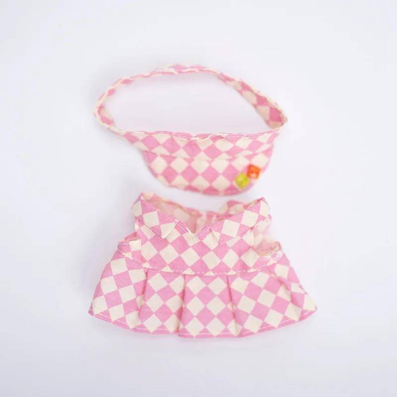 17cm Puppenkleidung Schachbrett Tennis Kleidungsset Baby Anhänger Kleidung Hosenträgerhose Kleidung Ersatz Trend Geschenk fit 17cm Labubu Doll von Joom DACH