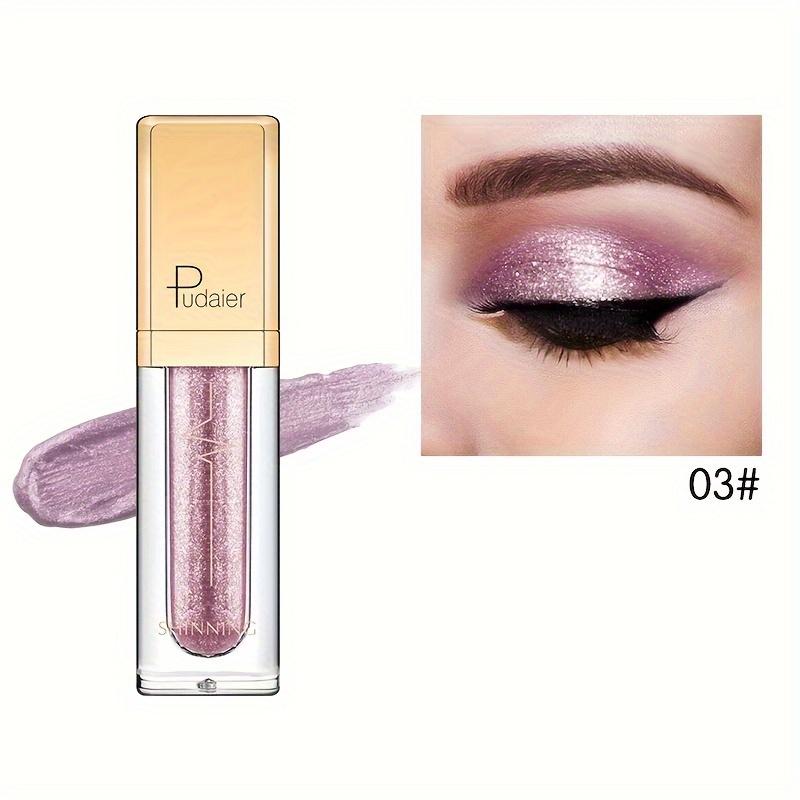 18 Farben Mikro Glitzer Lidschatten flüssig, Ziegelstein Perlglanz Lidschatten flüssig wasserfestes Make-up Smokey Make-up langanhaltender Lidschatten 3 von Joom DACH