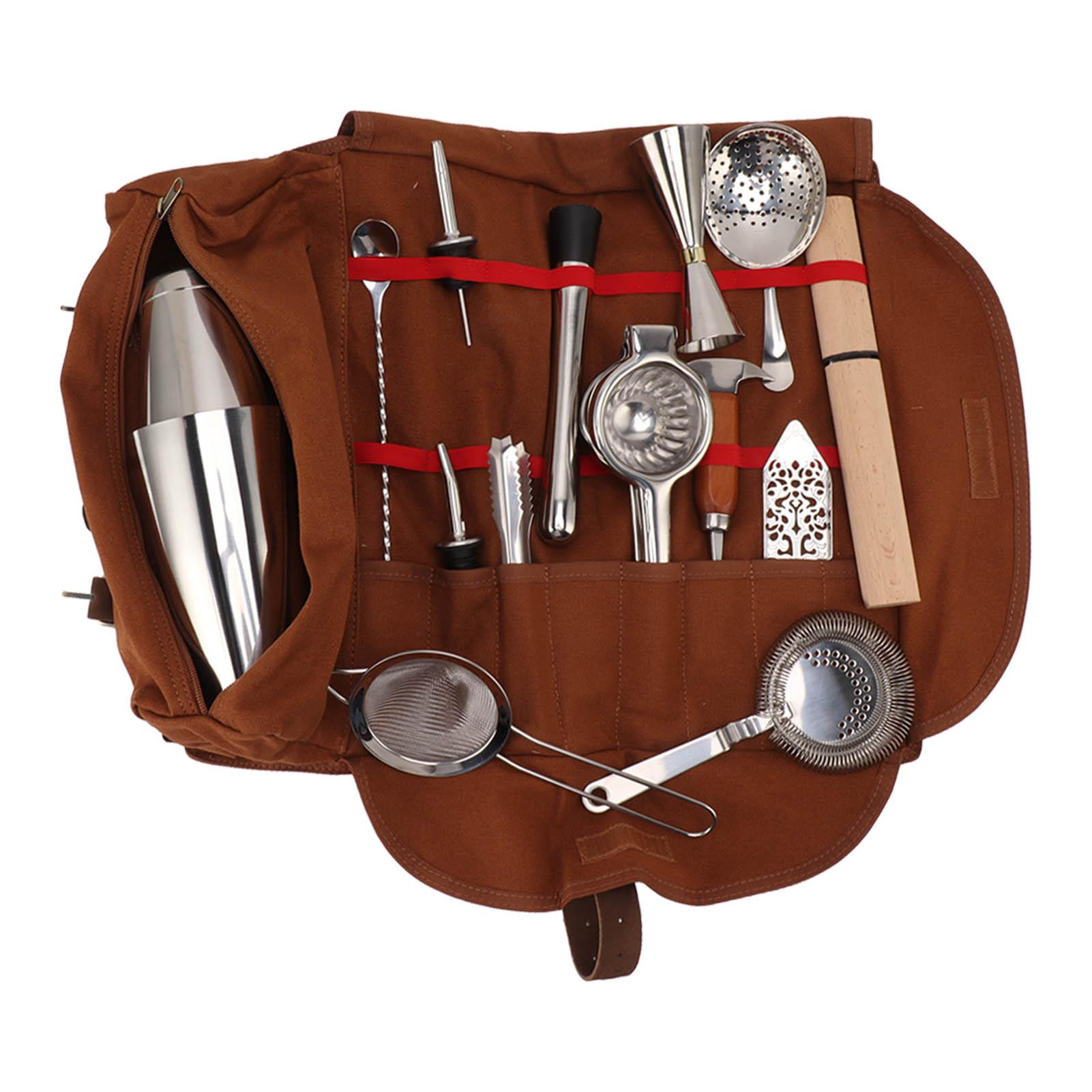 18-teiliges Cocktail-Mixer-Shaker-Set Edelstahl Waschbar Cocktail-Barkeeper-Set mit Aufbewahrung L von Joom DACH