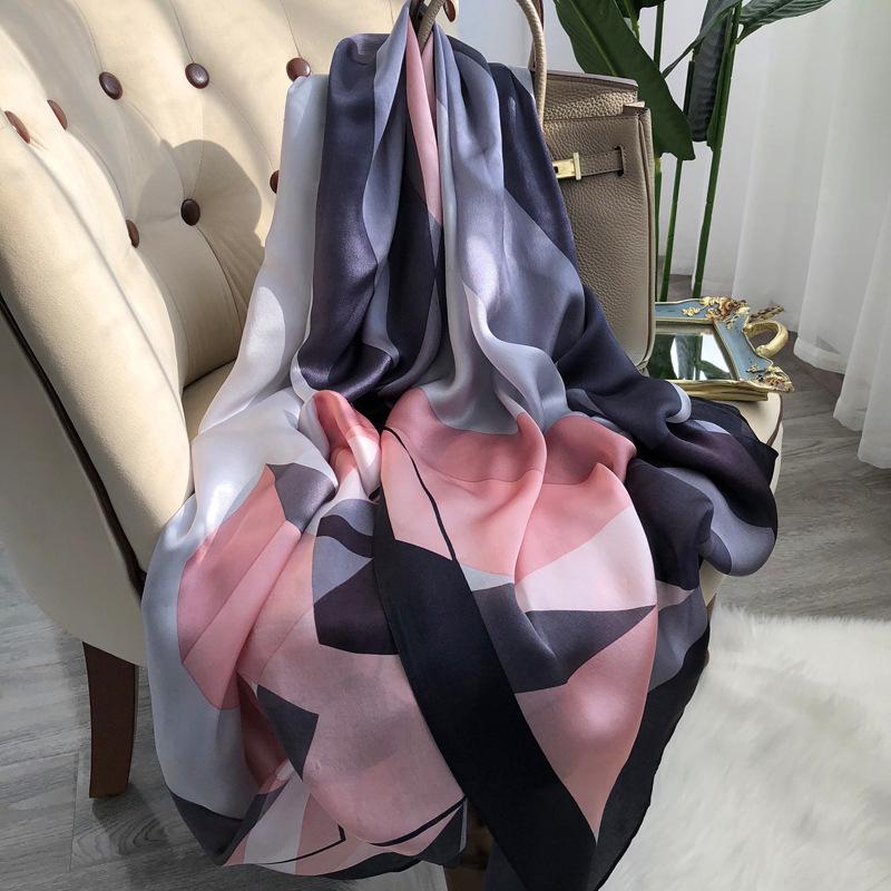 180*65 cm 100% Maulbeerseide Chinesische Seide Luxus Langen Schal Sonnenschutz Schal Schal Stirnband Halstuch Frauen Geschenk 180X65cm von Joom DACH