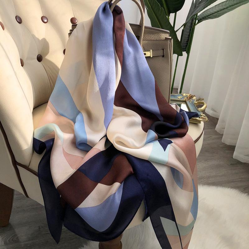 180*65 cm 100% Maulbeerseide Chinesische Seide Luxus Langen Schal Sonnenschutz Schal Schal Stirnband Halstuch Frauen Geschenk 180X65cm von Joom DACH