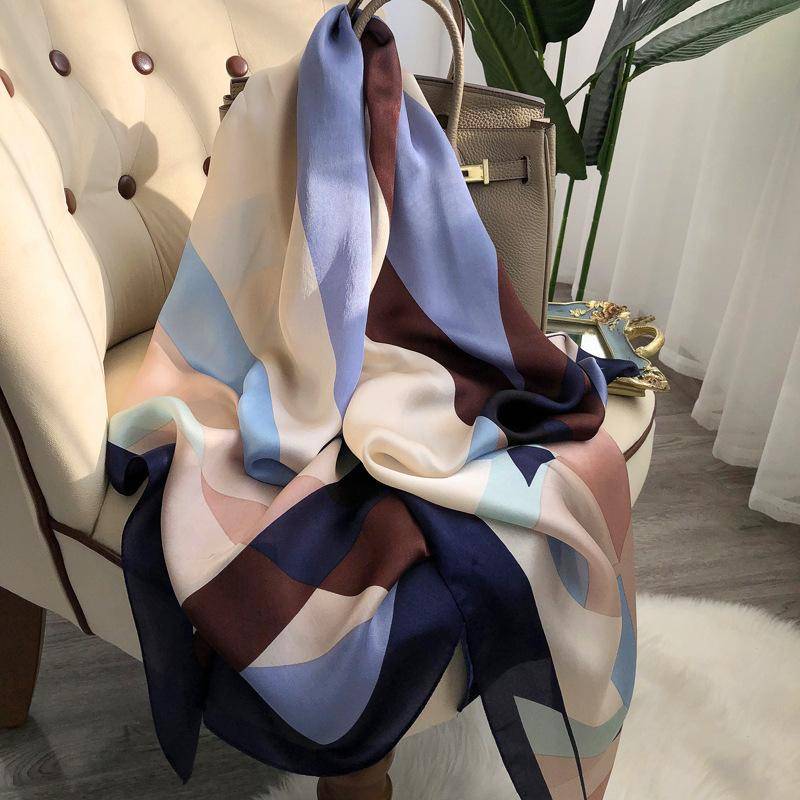 180*65 cm 100% Maulbeerseide Chinesische Seide Luxus Langen Schal Sonnenschutz Schal Schal Stirnband Halstuch Frauen Geschenk 180X65cm von Joom DACH