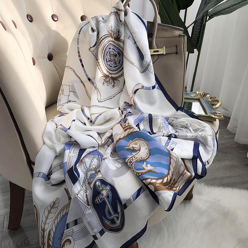 180*65 cm 100% Maulbeerseide Chinesische Seide Luxus Langen Schal Sonnenschutz Schal Schal Stirnband Halstuch Frauen Geschenk 180X65cm von Joom DACH