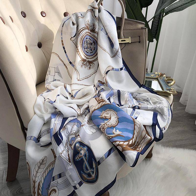 180*65 cm 100% Maulbeerseide Chinesische Seide Luxus Langen Schal Sonnenschutz Schal Schal Stirnband Halstuch Frauen Geschenk 180X65cm von Joom DACH