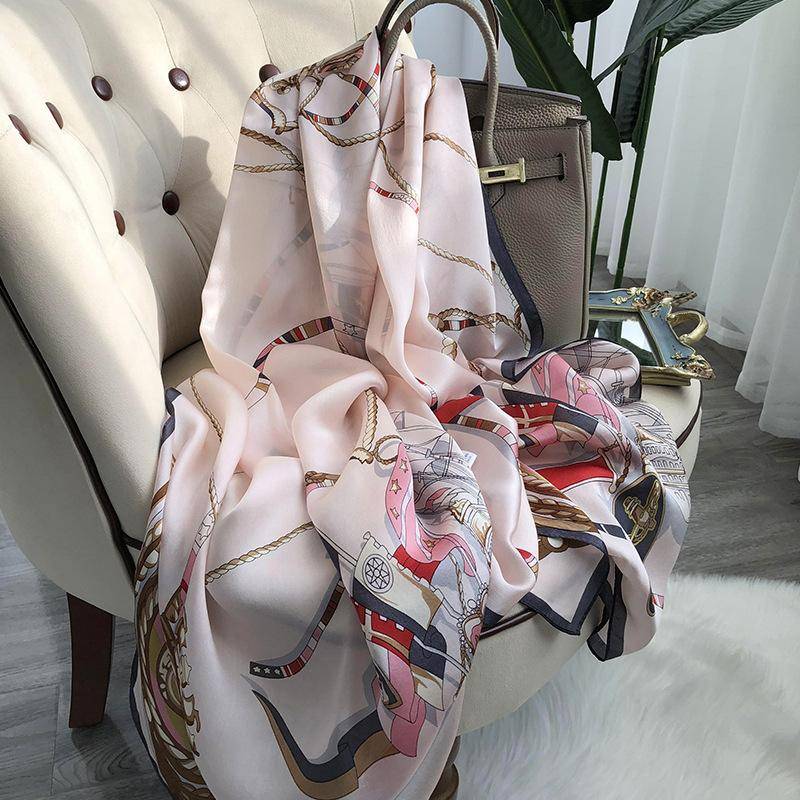 180*65 cm 100% Maulbeerseide Chinesische Seide Luxus Langen Schal Sonnenschutz Schal Schal Stirnband Halstuch Frauen Geschenk 180X65cm von Joom DACH