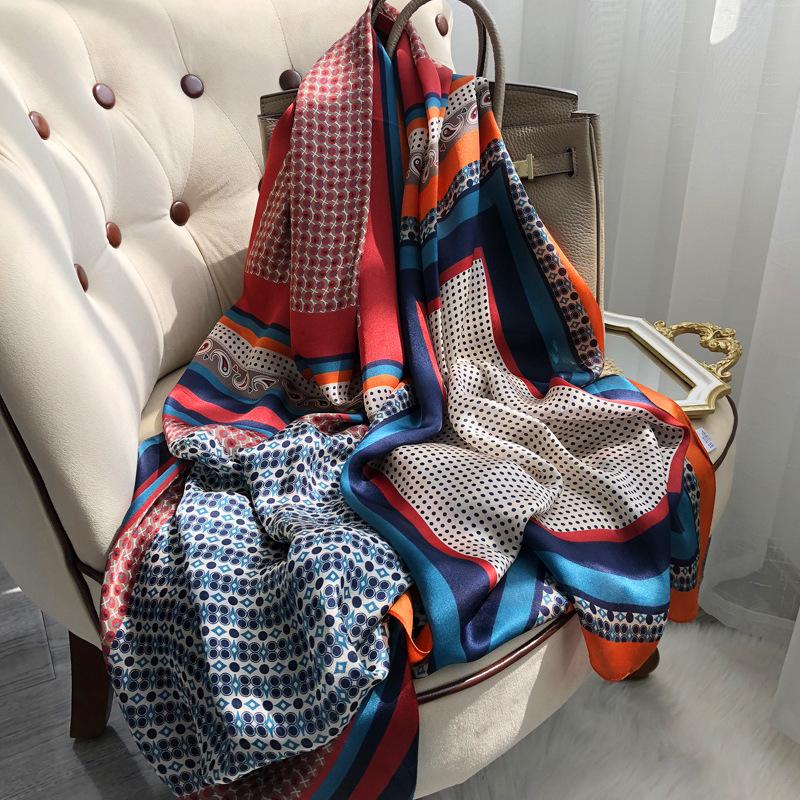 180*65 cm 100% Maulbeerseide Chinesische Seide Luxus Langen Schal Sonnenschutz Schal Schal Stirnband Halstuch Frauen Geschenk 180X65cm von Joom DACH