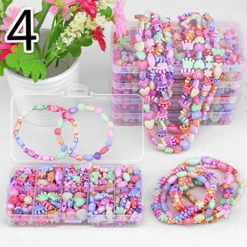 180 Stück Bunte Schnurperlen Make-up Puzzle Spielzeug für Kinder DIY Halskette Armband Set Spielzeug Kreativ 4 von Joom DACH