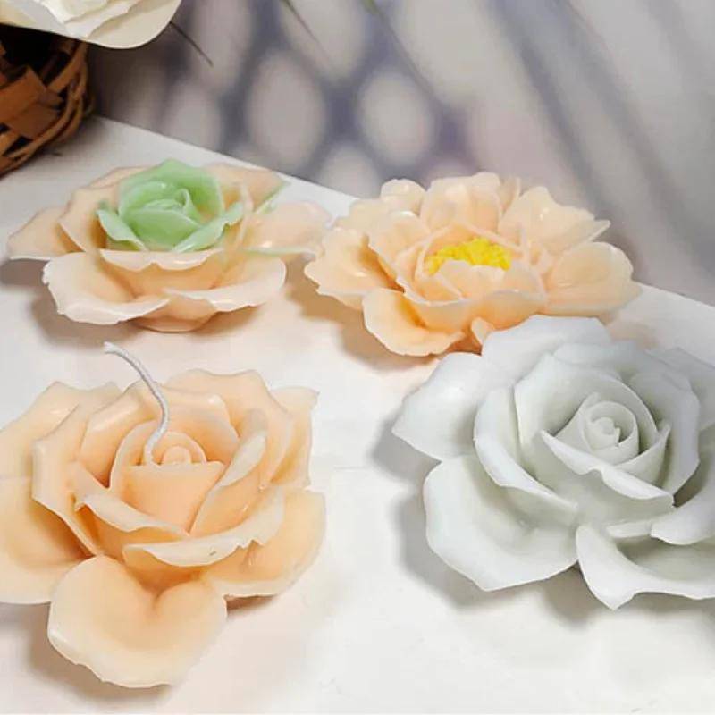 19 Arten Blumen Kerze Silikonform DIY Blütenblatt Rose Tulpe Pfingstrose Kerze Herstellung Epoxid Seife Caly Harz Form Geschenke Handwerk L ZW-161 von Joom DACH