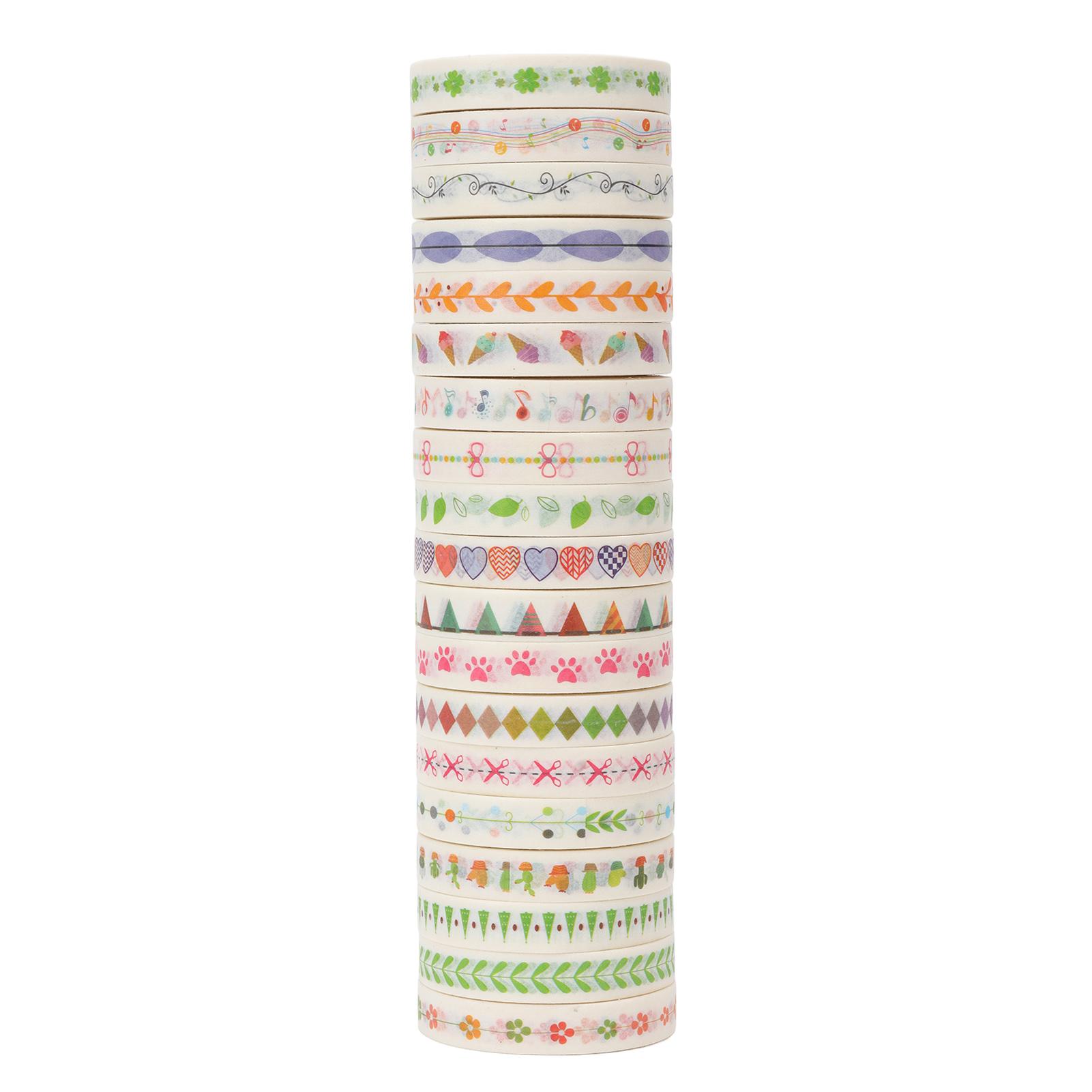 19 Stück Washi Masking Tape Japanischer Stil Leicht klebend Lebendige Farben Sortierter Stil Farbiges Klebeband für von Joom DACH