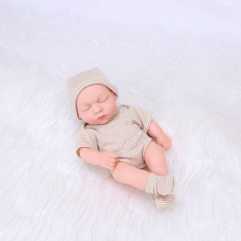 19 cm Kind Reborn Puppe Mini Simulation Ganzkörper Weiche Gummi Emaille Puppe Mädchen Geschenk Puppe Puppe 19cm von Joom DACH