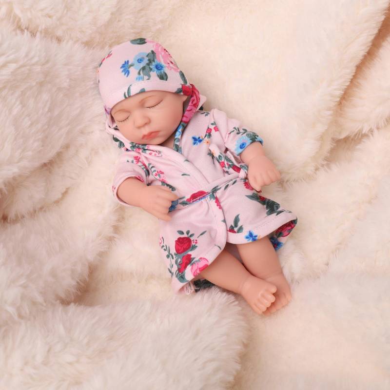 19 cm Kind Reborn Puppe Mini Simulation Ganzkörper Weiche Gummi Emaille Puppe Mädchen Geschenk Puppe Puppe 19cm von Joom DACH