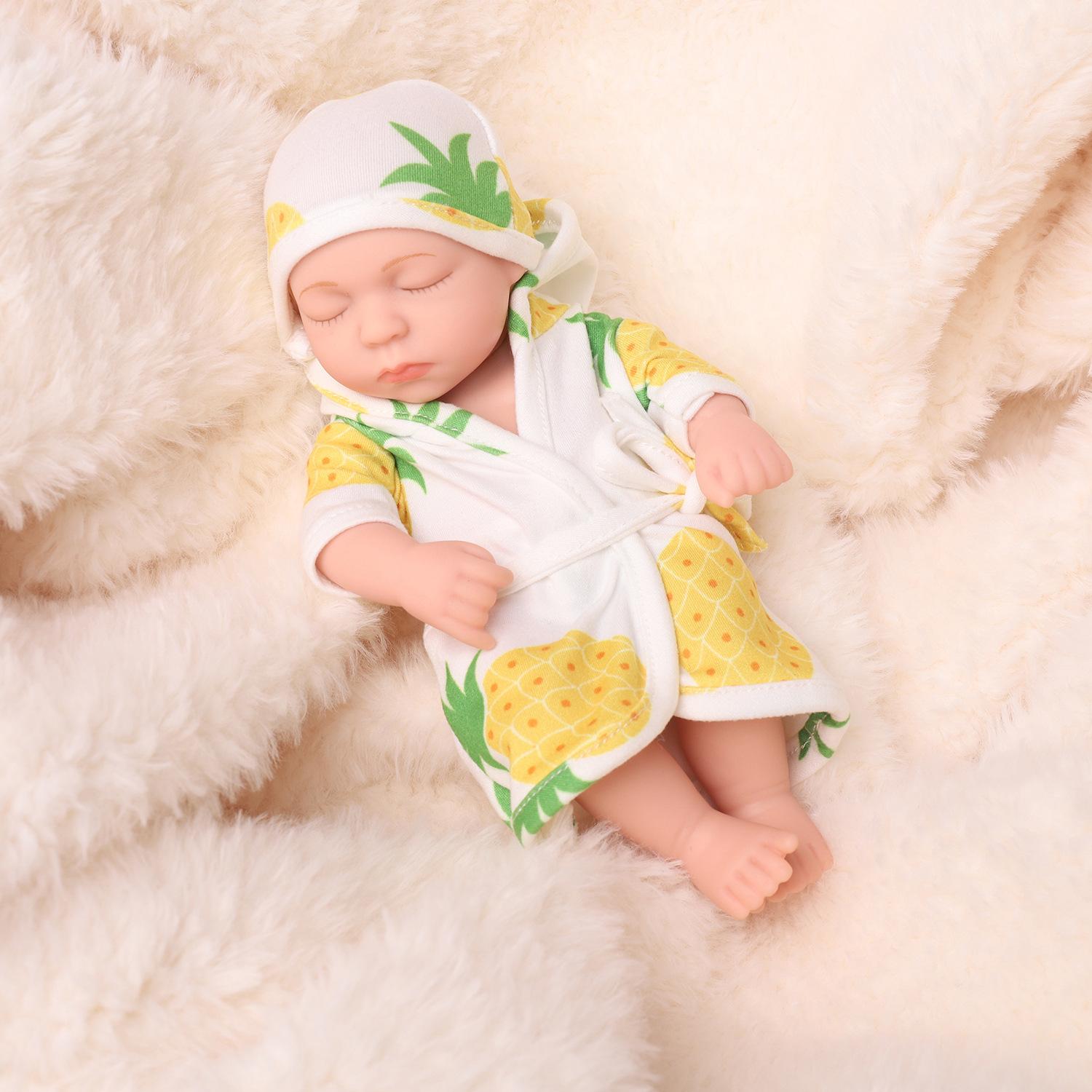 19 cm Kind Reborn Puppe Mini Simulation Ganzkörper Weiche Gummi Emaille Puppe Mädchen Geschenk Puppe Puppe 19cm von Joom DACH