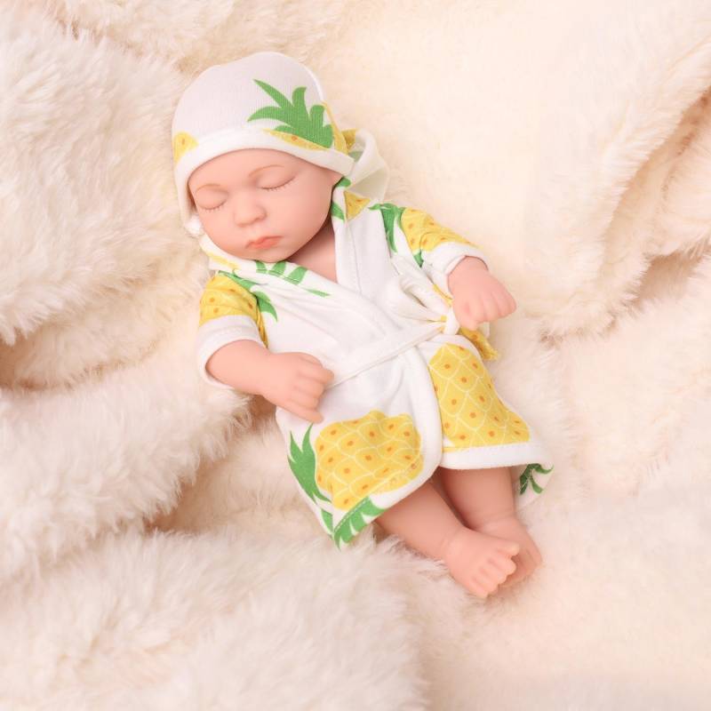 19 cm Kind Reborn Puppe Mini Simulation Ganzkörper Weiche Gummi Emaille Puppe Mädchen Geschenk Puppe Puppe 19cm von Joom DACH