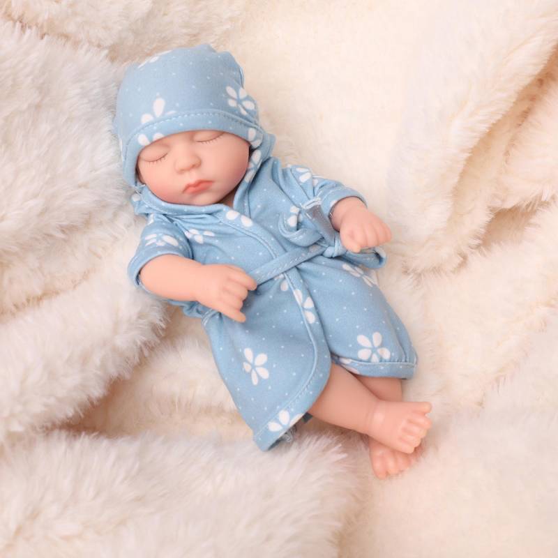 19 cm Kind Reborn Puppe Mini Simulation Ganzkörper Weiche Gummi Emaille Puppe Mädchen Geschenk Puppe Puppe 19cm von Joom DACH